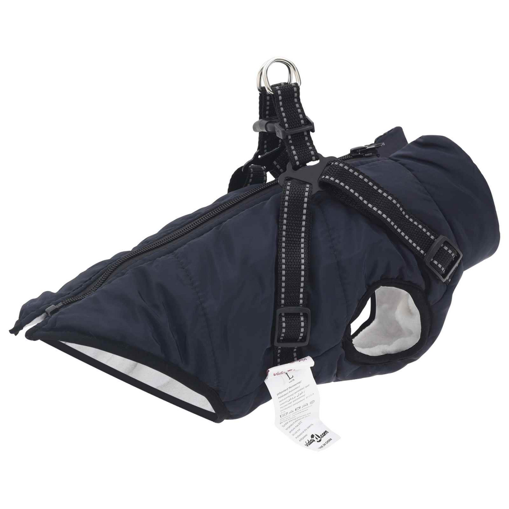 vidaXL Navy Water-Resistant Dog Coat – Size L40