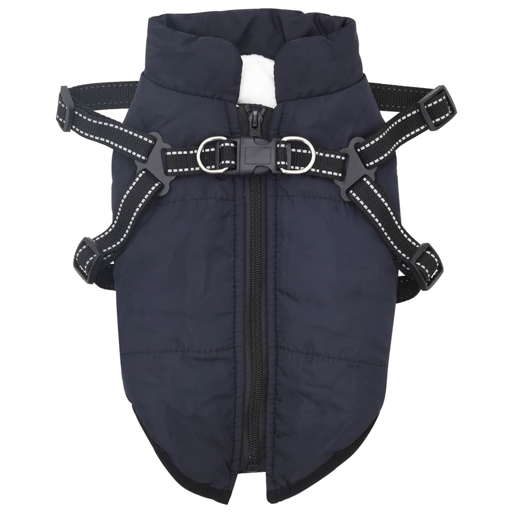 vidaXL Navy Water-Resistant Dog Coat – Size L40