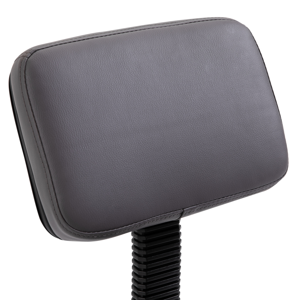 HOMCOM Adjustable Salon Stool with Backrest and Wheels