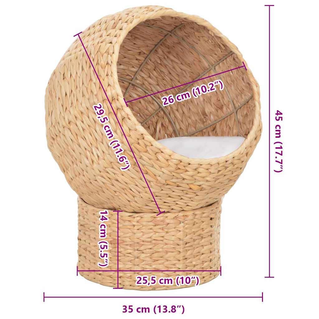 vidaXL Natural Seagrass Cat Basket