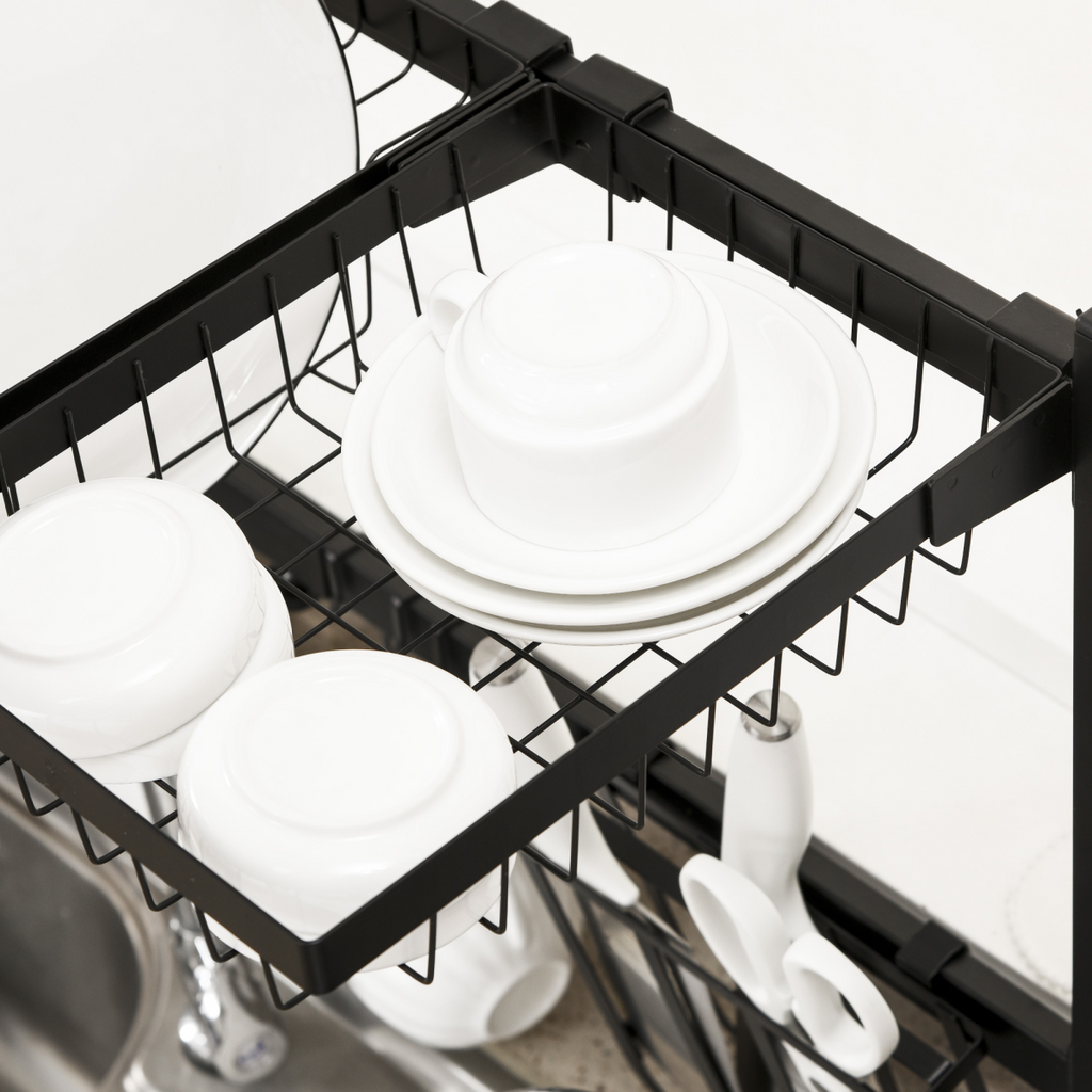 Adjustable 2-Tier Over-Sink Dish Drying Rack