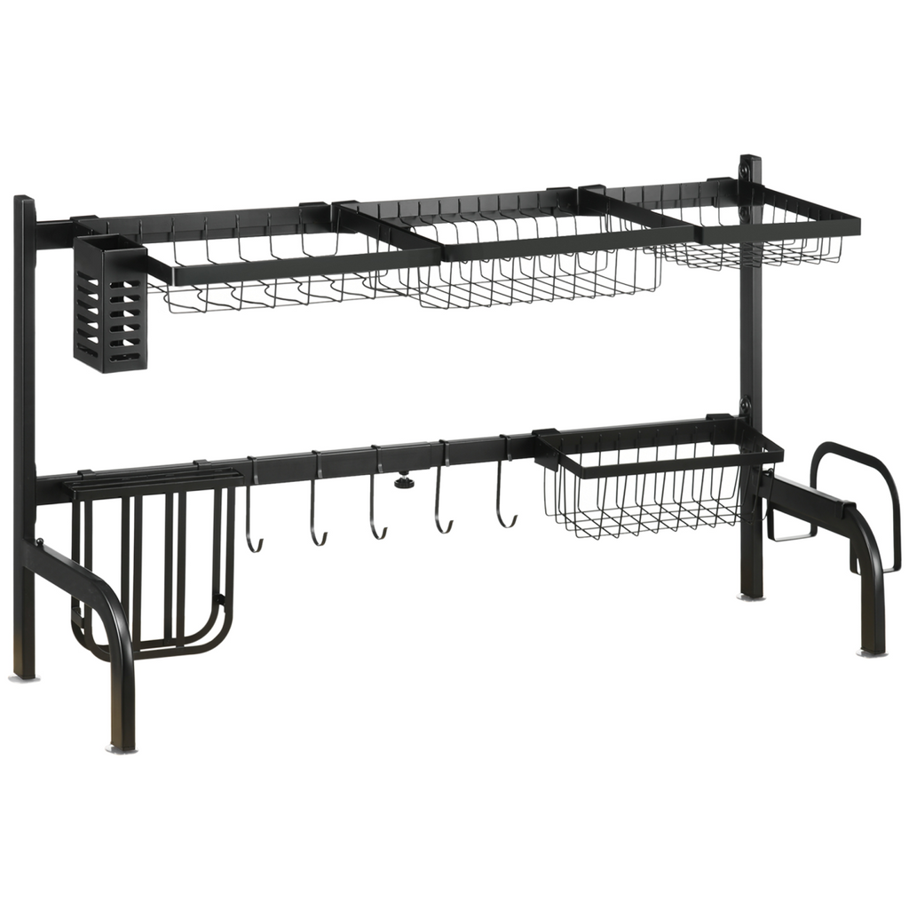 Adjustable 2-Tier Over-Sink Dish Drying Rack