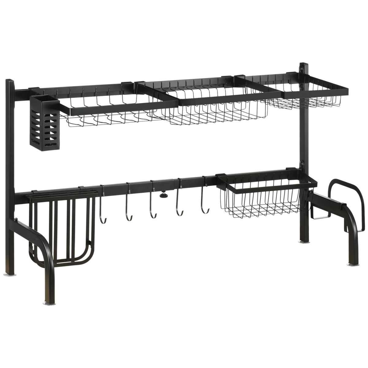 Adjustable 2-Tier Over-Sink Dish Drying Rack