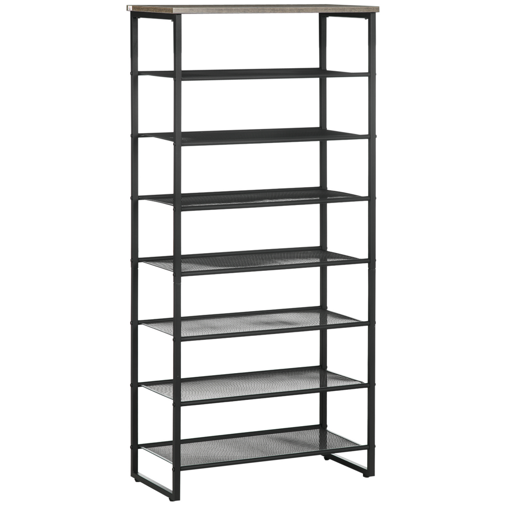 HOMCOM 8-Tier Shoe Storage Rack – Holds 21–24 Pairs